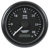 3000RPM Tachometer with Hour Meter - Black