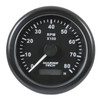 8000RPM Tachometer with Hour Meter - Black