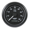 8000RPM Tachometer with Hour Meter - Black