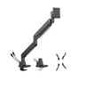Brateck LDT80-C012UC SUPER HEAVY-DUTY GAS SPRING MONITOR ARM WITH USB-A AND USB-C PORTS For most 17'~57' Monitors, Matte Black(New)