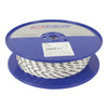 Double Braided-Polyester - 6mm. White/Dark Blue Fleck - Sold as 100m roll
