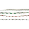 Double Braided-Polyester - 8mm. White/White Fleck - Sold as 100m roll