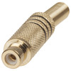 Black RCA Gold Line Socket with Spring