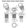White Arcade Button Switch with LED Illumination