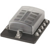 Powertech 10 Way Standard Blade Fuse Block with Bolt-On Terminals