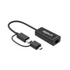 USB 3.0 or USB-C (with USB-C male to USB 3.0 female adapter) to RJ45 2500Mbps Adapter