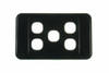 Digitek 5 Gang Wallplate (No Mech) - Black