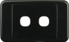 Digitek 2 Gang Wallplate (No Mech) - Black