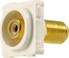 Digitek Recessed White RCA Female to F Female Insert - White