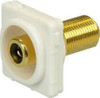 Digitek Recessed White RCA Female to F Female Insert - Black