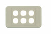 Digitek 6 Gang Wallplate (No Mech) - White