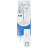 Hills Antenna 09H4PBUSBC 4-Way + 2x USB-A + 2x USB-C Power Board with Overload Protection - White