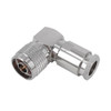 Hills Antenna N Connector Male Right Angle Clamp for LL400 Cable - Nickel Plated Body