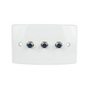 Hills Antenna BC81407 Foxtel 3 x F-Type High Return Loss Wall Plate