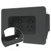 Recessed Wall Point with Built-in Cable Management System (Black)