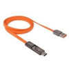 AUSC00067 Generic USB2.0 2in1 Mobile Phone and Data Charging Cable USB 2.0, Micro USB, Orange