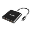Volans VL-UC2H, Aluminium USB-C to Dual HDMI 2.0 Adapter – 4K@60Hz