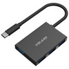 VL-HB04S-C2 Volans HB04S-C2, Aluminium USB-C to 4 Port USB Hub, 10Gbps Data Transfer Speed