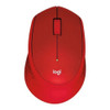 Logitech 910-004916, M331 Silent Plus Wireless Optical Mouse, USB, 1000 dpi, Red