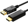 Astrotek AT-DPHDMI4K-2M, 2M, DisplayPort DP to HDMI Cable Converter Adapter, Male to Male, 4K Resolution For Laptop PC to Monitor Projector HDTV Video Card