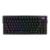 ROG Azoth Extreme customizable 75 gaming keyboard featuring a full aluminium alloy chassis carbon fibre positioning extended wrist rest 2.4 GHz SpeedNova tech STORM Switch