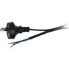 DOSS 22PB 7.5A 2 CORE MAINS LEAD - 2M BARE WIRE POWER LEAD BLACK