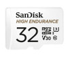SanDisk High Endurance 32GB microSD 100MB/s 40MB/s 2.5K hrs 4K UHD C10 U3 V30 -40°C to 85°C Heat Freeze Shock Temp Water X-ray Proof SD Adapter >16GB