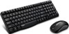 RAPOO X1800S 2.4GHz Wireless Optical Keyboard Mouse Combo Black - 1000DPI Nano Receiver 12m Battery (Black)
