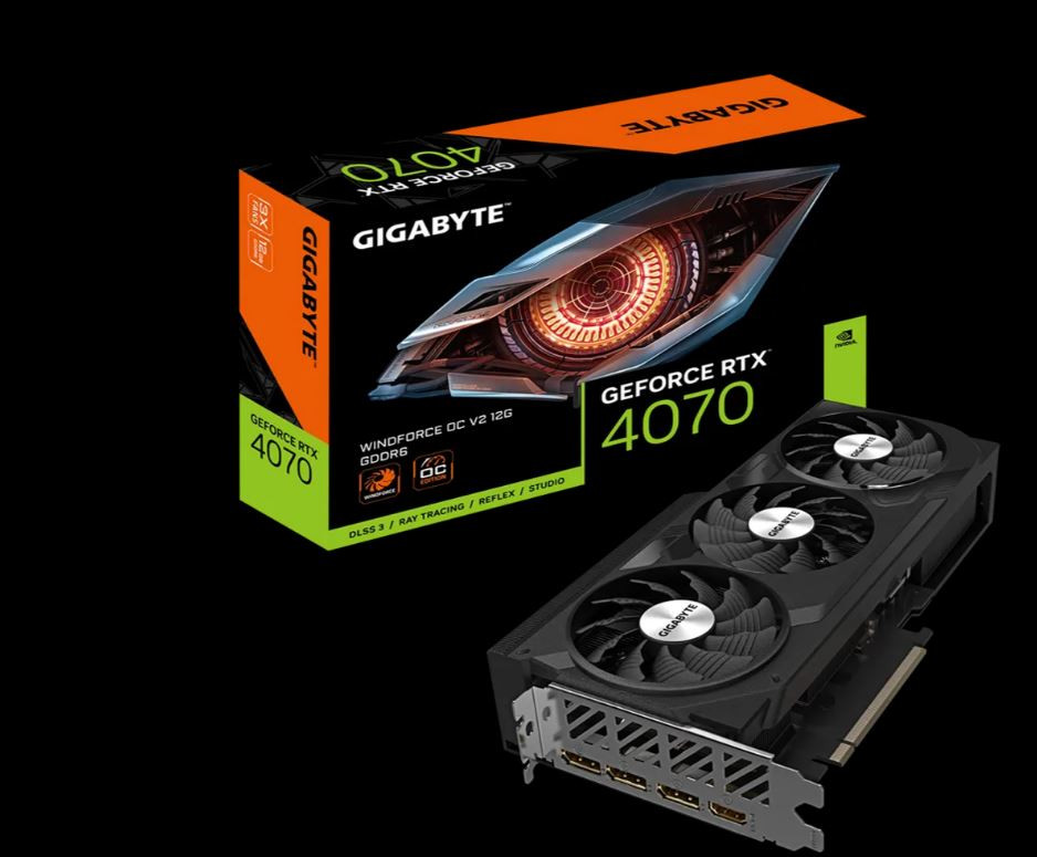 Gigabyte nVidia GeForce RTX 4070 WINDFORCE OC V2 12G GDDR6 Video