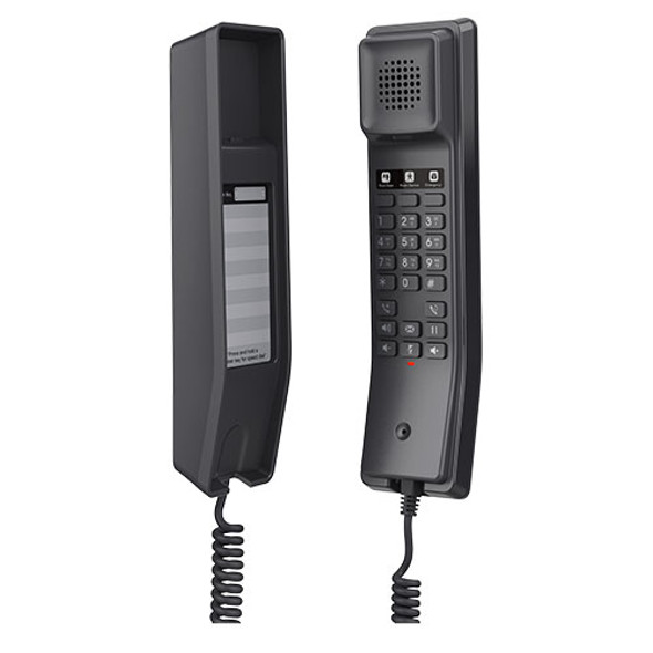 Grandstream GHP611 Hotel Phone, 2 Line IP Phone, 2 SIP Accounts, HD Audio, Powerable Over PoE, Black Colour, 1Yr Wty