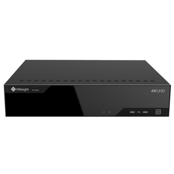 Milesight 64 Channel 8*10TB Storage · Multi-video Output · Decode up to 4-CH 4K UHD & 16-CH 1080P · ANR · RAID · N+1 Hot Spare · Versatile Interfaces