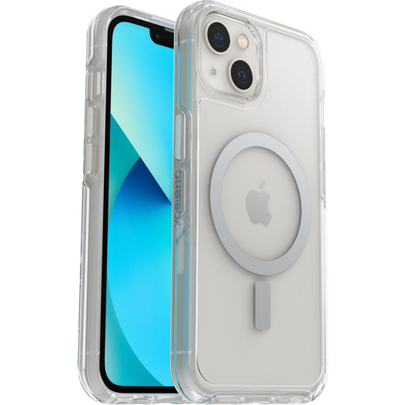 OtterBox Symmetry+ Clear MagSafe Apple iPhone 13 Case Clear - (77-85644), Antimicrobial, DROP+ 3X Military Standard, Raised Edges, Ultra-Sleek