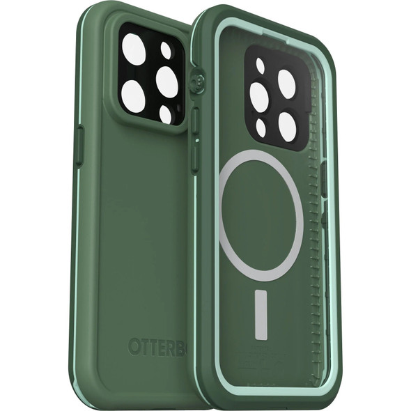 OtterBox FRE Magsafe Apple iPhone 14 Pro Case Green - (77-90173), DROP+ 5X Military Standard, 2M WaterProof, Built-In Screen Protector,360° Protection