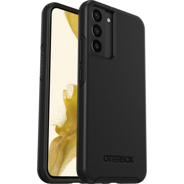 OtterBox Symmetry Samsung Galaxy S22+ 5G (6.6') Case Black - (77-86432), Antimicrobial, DROP+ 3X Military Standard, Raised Edges, Ultra-Sleek