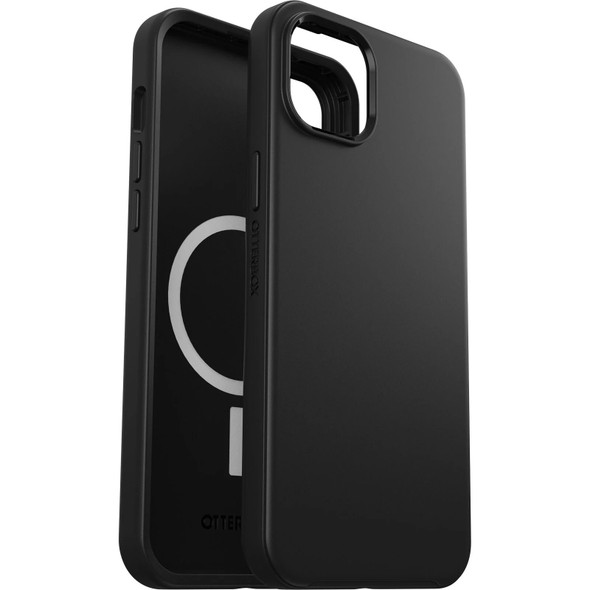 OtterBox Symmetry+ MagSafe Apple iPhone 15 Plus / iPhone 14 Plus (6.7') Case Black - (77-92866), Antimicrobial,DROP+ 3X Military Standard,Raised Edges