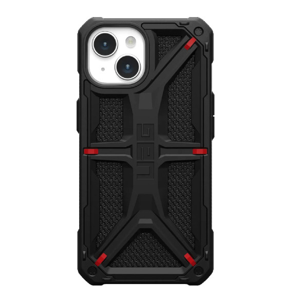 UAG Monarch Kevlar Apple iPhone 15 (6.1') Case - Kevlar Black (114289113940), 20ft. Drop Protection (6M),5 Layers of Protection,Tactical Grip