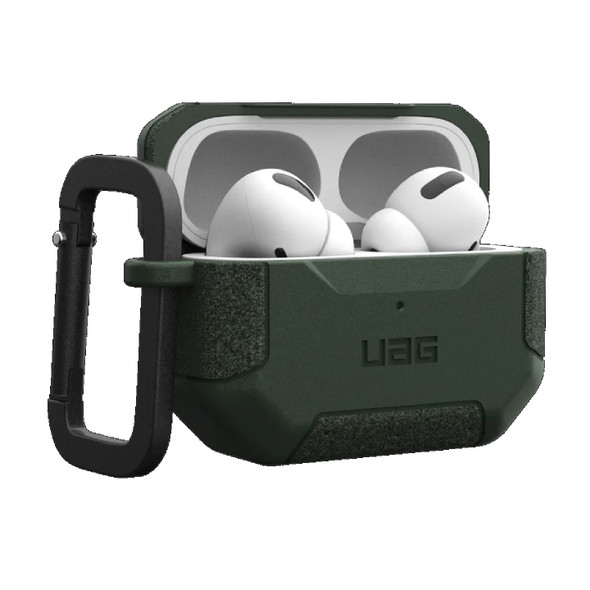 UAG Scout Apple Airpods Pro (2nd Gen) Case - Black (104123114040),DROP+ Military Standard,Detachable Carabiner,Tactical Grip, Featherlight