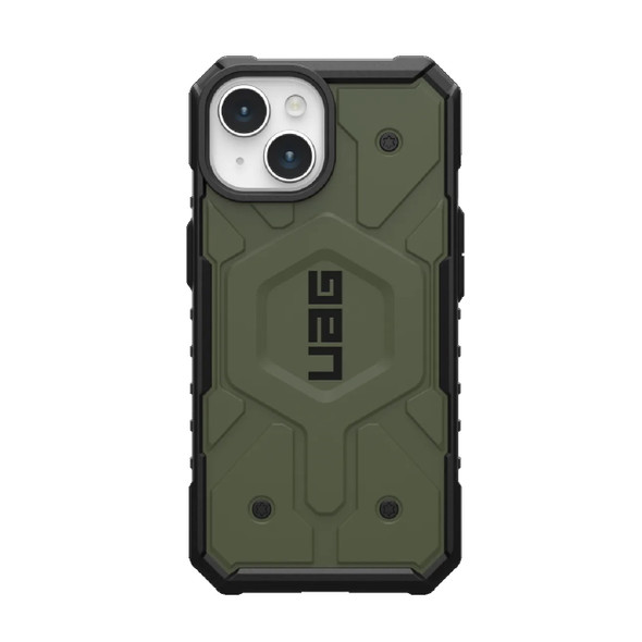UAG Pathfinder MagSafe Apple iPhone 15 (6.1') Case - Olive Drab (114291117272),18ft. Drop Protection (5.4M),Tactical Grip, Raised Screen Surround