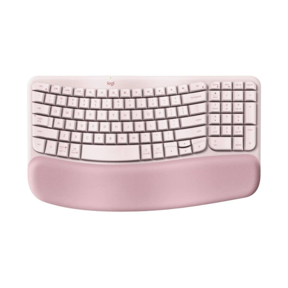 Logitech Wave Keys wireless ergonomic keyboard - Rose