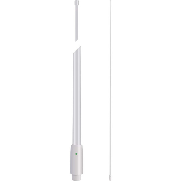 GME AW368H MARINE 27MHZ DETACHABLE WHIP WHITE FIBREGLASS