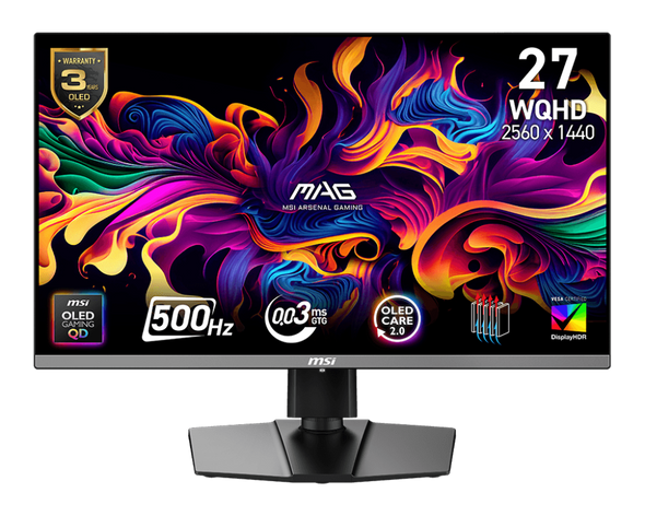 MSI 27" MAG 272QP QD-OLED X50 (WQHD) GAMING MONITOR MSI 27" MAG 272QP QD-OLED X50 (WQHD) GAMING MONITOR