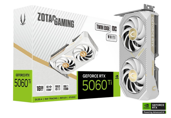 ZOTAC RTX 5060Ti TWIN EDGE OC WHITE EDITION 16GB Graphics Card ZOTAC RTX 5060Ti TWIN EDGE OC WHITE EDITION 16GB Graphics Card