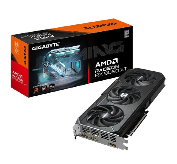 Gigabyte GV-R9060XTGAMING OC-16GD, Radeon™ RX 9060 XT, 16GB, GDDR6, PCI-E 5.0, ATX, HDMI 2.1b *2  (embargo) Gigabyte GV-R9060XTGAMING OC-16GD, Radeon™ RX 9060 XT, 16GB, GDDR6, PCI-E 5.0, ATX, HDMI 2.1b *2  (embargo)