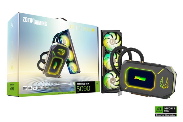 ZOTAC RTX 5090 32GB GDDR7 ARCTICSTORM AIO Graphics Card ZOTAC RTX 5090 32GB GDDR7 ARCTICSTORM AIO Graphics Card