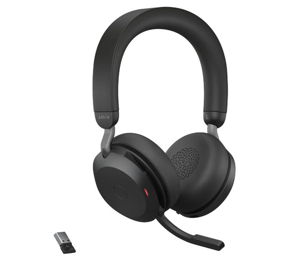 Jabra Evolve2 75 USB-C Link380a UC Stereo Black, 8-Mic Technology, 36 Hours Battery & Fast Charge, Dual-Foam Tech, Discreet Hide-Away Boom Arm Jabra Evolve2 75 USB-C Link380a UC Stereo Black, 8-Mic Technology, 36 Hours Battery & Fast Charge, Dual-Foam Tech, Discreet Hide-Away Boom Arm