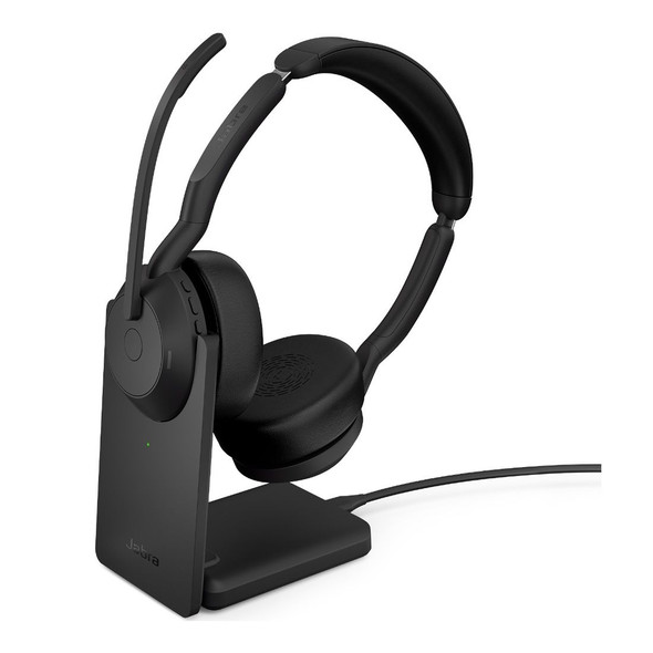 Jabra  Evolve2 55, USB C, MS Teams, Stereo, Stand, Active Noise Cancellation, Link 380 Bluetooth® Adapter ,30m Wireless Range, 18 Hours Battery Life Jabra  Evolve2 55, USB C, MS Teams, Stereo, Stand, Active Noise Cancellation, Link 380 Bluetooth® Adapter ,30m Wireless Range, 18 Hours Battery Life