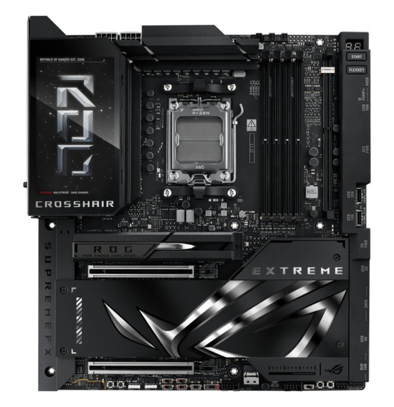 ASUS AMD ROG CROSSHAIR X870E EXTREME (AM5) E-ATX  Motherboard, DDR5 256GB, 2 x PCIe 5.0 x16 slots with Q-Release Slim, 5 x M.2 slots, 1x SlimSAS ASUS AMD ROG CROSSHAIR X870E EXTREME (AM5) E-ATX  Motherboard, DDR5 256GB, 2 x PCIe 5.0 x16 slots with Q-Release Slim, 5 x M.2 slots, 1x SlimSAS