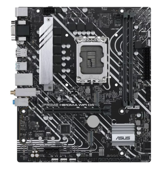 ASUS H610M-A WIFI D4-CSM PRIME Intel LGA 1700 mATX Motherboard, DDR4 64GB, PCIe4.0, M.2, 1Gb Ethernet, HDMI, D-SUB, USB3.2 Gen2, SATA 6Gbps, ASUS H610M-A WIFI D4-CSM PRIME Intel LGA 1700 mATX Motherboard, DDR4 64GB, PCIe4.0, M.2, 1Gb Ethernet, HDMI, D-SUB, USB3.2 Gen2, SATA 6Gbps,