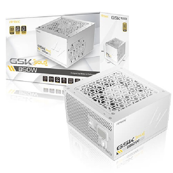 Antec GSK850 V2 WH 80+ Gold Fully Modular - WHITE, 850W, ATX 3.1, 140×150×86mm, 120mm fan, PCIE 5.1, 12VHPWR, OCP/OVP/UVP/SCP/OTP, 7Y warranty. Antec GSK850 V2 WH 80+ Gold Fully Modular - WHITE, 850W, ATX 3.1, 140×150×86mm, 120mm fan, PCIE 5.1, 12VHPWR, OCP/OVP/UVP/SCP/OTP, 7Y warranty.