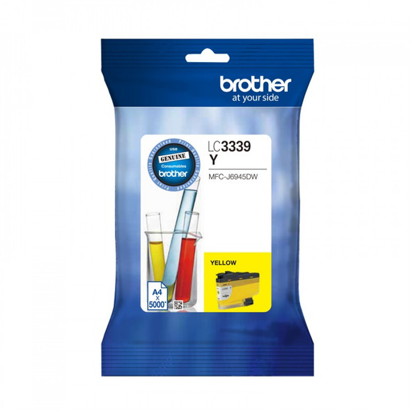 Brother LC-3339XLY Yellow Super High Yield Ink Cartridge to Suit MFC-J5845DW, MFC-J5945DW, MFC-J6545DW, MFC-J6945DW, upto 5000 Pages Brother LC-3339XLY Yellow Super High Yield Ink Cartridge to Suit MFC-J5845DW, MFC-J5945DW, MFC-J6545DW, MFC-J6945DW, upto 5000 Pages